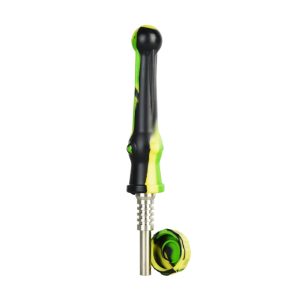 Multi-Colored Silicone Dab Straw with Titanium Tip