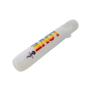 difflite - White Glass Steamroller With Rainbow Love
