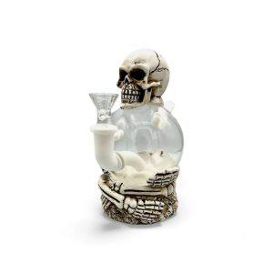 Skull Globe Head Glass Bong