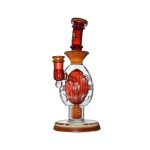 Oval Sphere Glass Dab Rig W/ Opal Triseed Perc