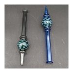 Dimple Diffusion Chamber Glass Dab Straw | 6.5