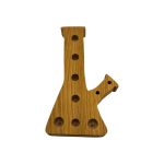 Bong Shape Oak Wood Water Pipe Bowl Display Stand Holder