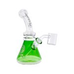 difflite - Beaker Base Dab Rig Bent Mouthpiece And Green Base