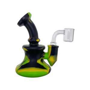 Mini Silicone Rubber Dab Rig Black, Yellow, Green