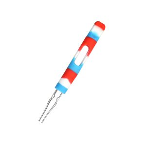 Striped Silicone Wrapped Dabbing Straws