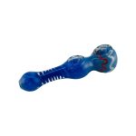 Glass Hand Pipe With Double Blown Bowls