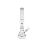 Pink Bong With Perc & Extra Thick Beaker Base 12 Inches