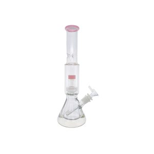 Pink Bong With Perc & Extra Thick Beaker Base 12 Inches