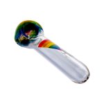 difflite - Clear With Rainbow Frit Bowl And Rainbow Triangle