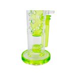 difflite - Green Large Straight Fab Bong Dab Rig With Seed Of Life Perc