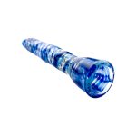 Glass Chillum Pipe - Blue Wig Wag One Hitter