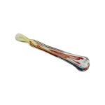 Glass Chillum Pipe - Extra Long Red And Blue Hand Pipe