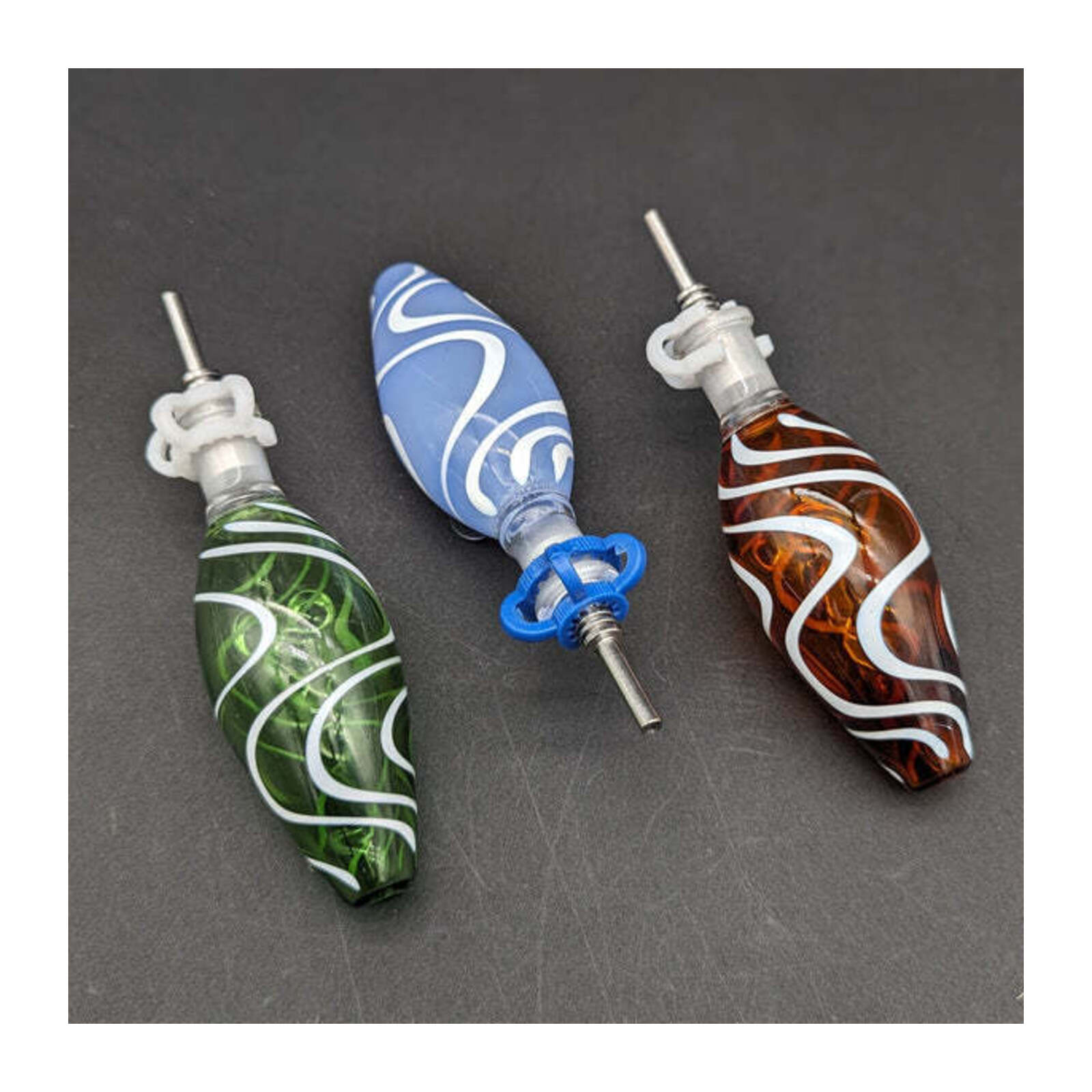 Swirled Glass Bubble Nectar Collectors