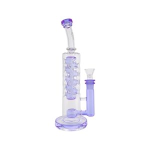 difflite - CFL Reactive Large Straight Fab Bong Dab Rig With Seed Of Life Perc