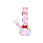Pink Bong With Kitty And Bow Ties 8 Inch