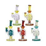 Oval Sphere Glass Dab Rig W/ Opal Triseed Perc