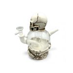 Skull Globe Head Glass Bong