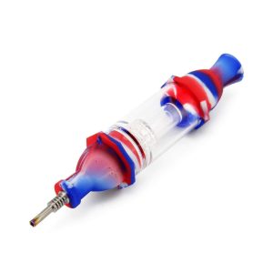 Silicone Glass Dab Straw With Water Filter