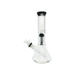 Clear Beaker Bong With Black Tree Perc And Mouthpiece
