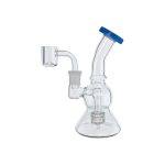 Glass Mini Dab Rig With Color Lip Periwinkle