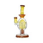 Oval Sphere Glass Dab Rig W/ Opal Triseed Perc
