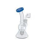 Glass Mini Dab Rig With Color Lip Periwinkle