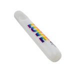 difflite - White Glass Steamroller With Rainbow Love