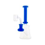 Mini Tube Dab Rig With Baby Blue Mouthpiece
