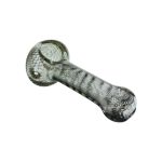 Inside Out Black Glass Hand Pipe With Flat Mouthpiece