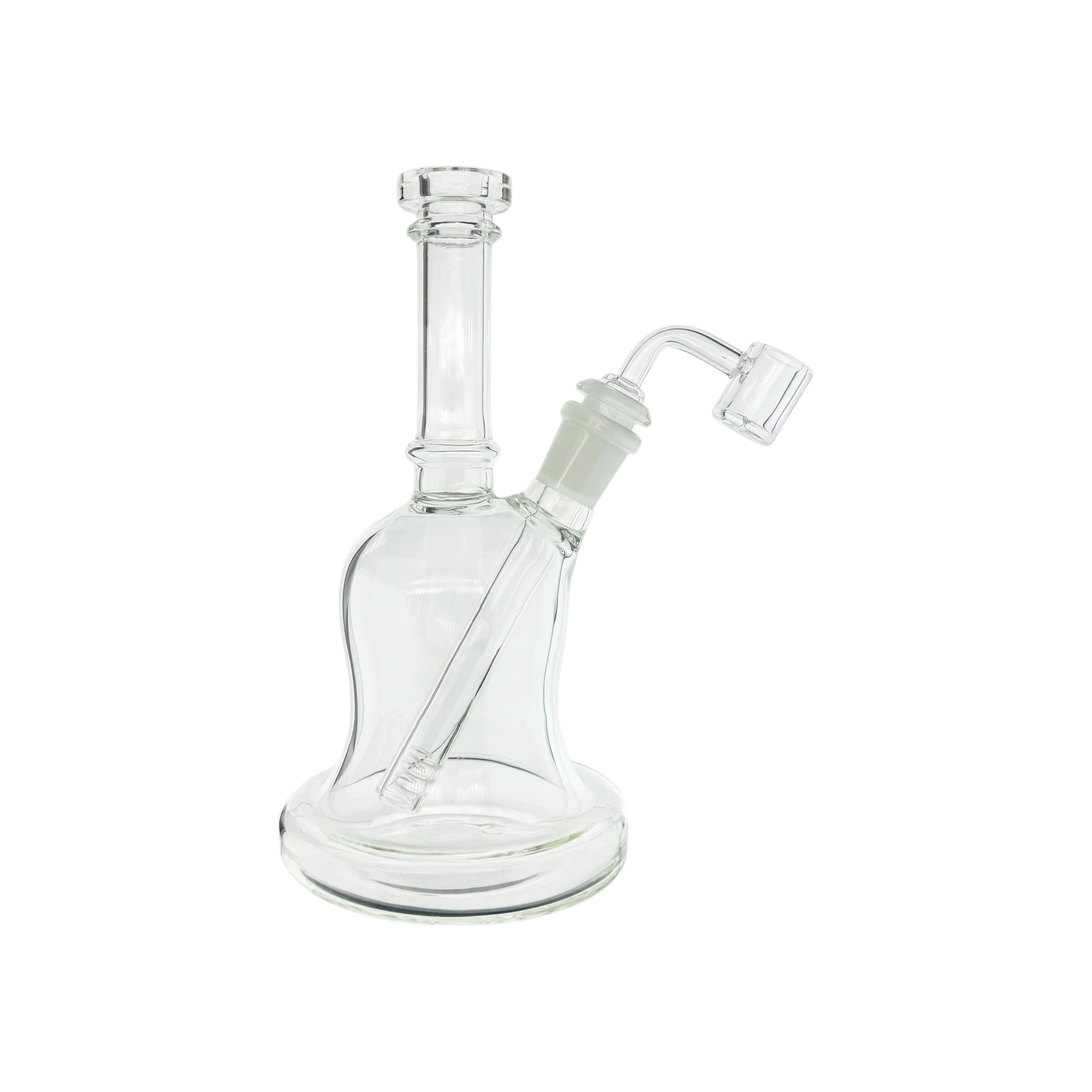 Clear Dab Rig With Bitsy Bell Shape And Removable Downstem
