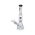 difflite Small Beaker Base Bong With Perc & Extra Thick Base - Black