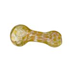 Glass Hand Pipe Fume Dot Spoon Pipe With Flat Mouthpiece