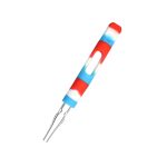 Striped Silicone Wrapped Dabbing Straws