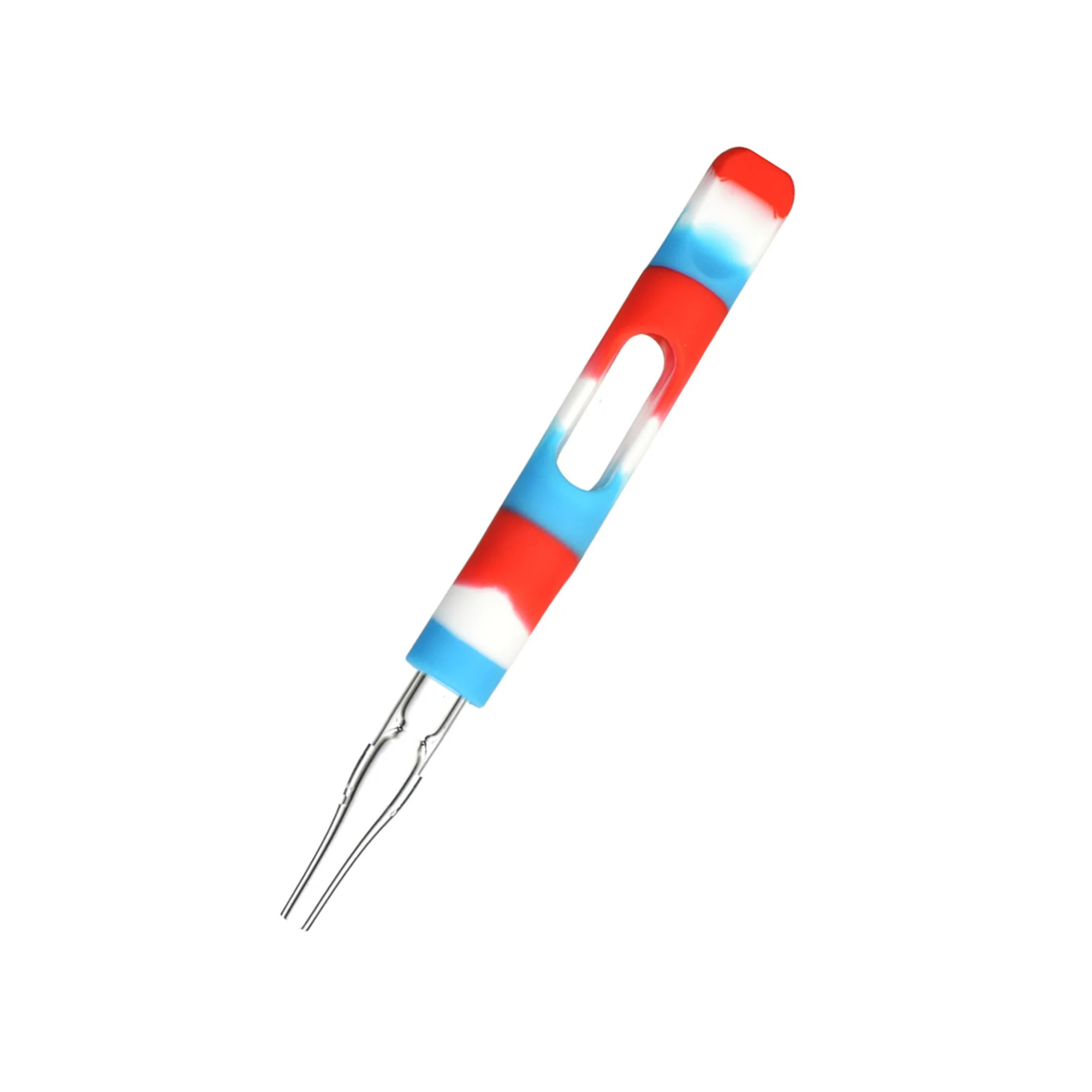 Striped Silicone Wrapped Dabbing Straws