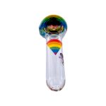 difflite - Clear With Rainbow Frit Bowl And Rainbow Triangle