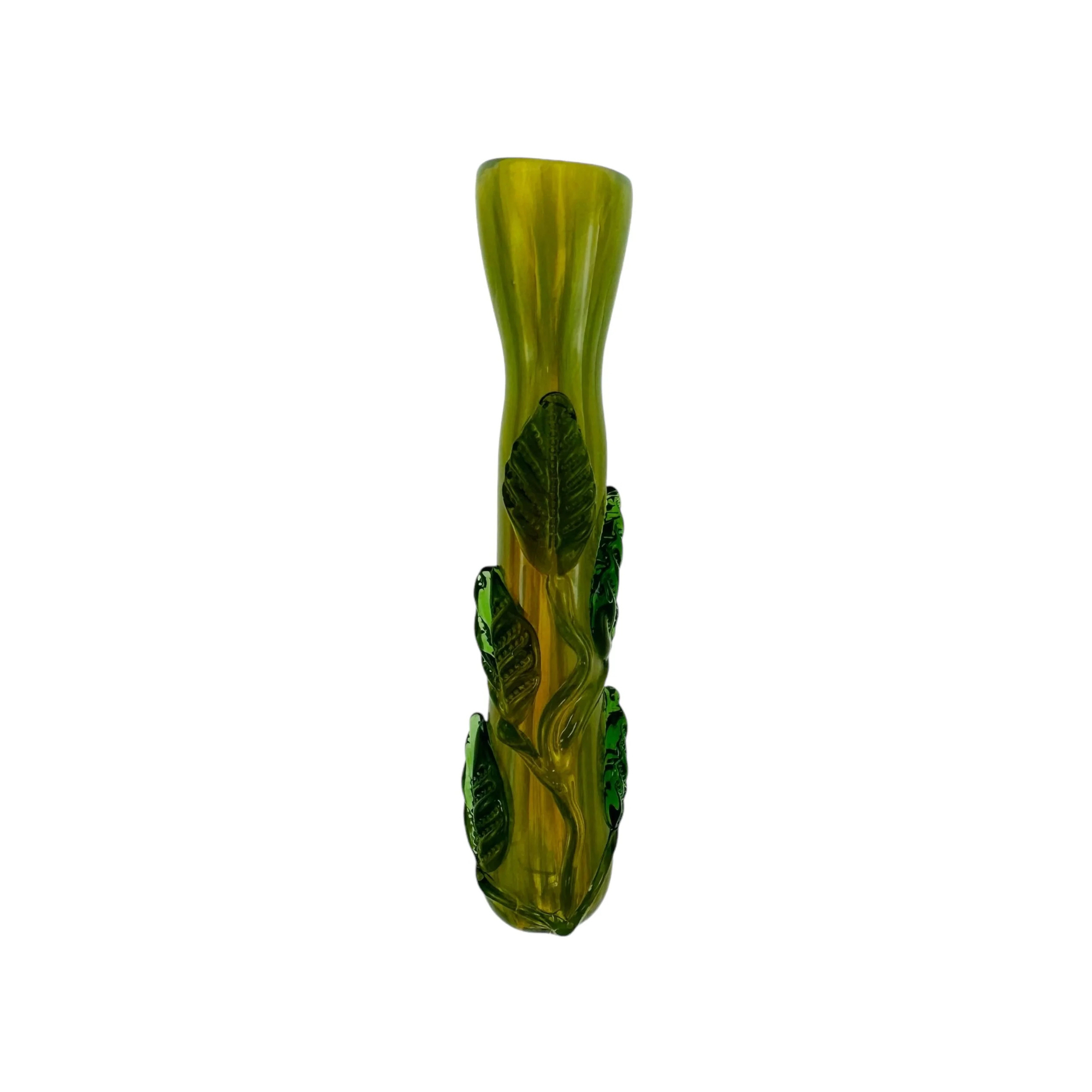 Glass Chillum Pipe - Green Ivy One Hitter