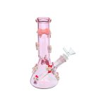Pink Bong With Kitty And Bow Ties 8 Inch
