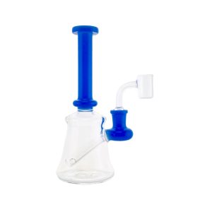Mini Tube Dab Rig With Baby Blue Mouthpiece