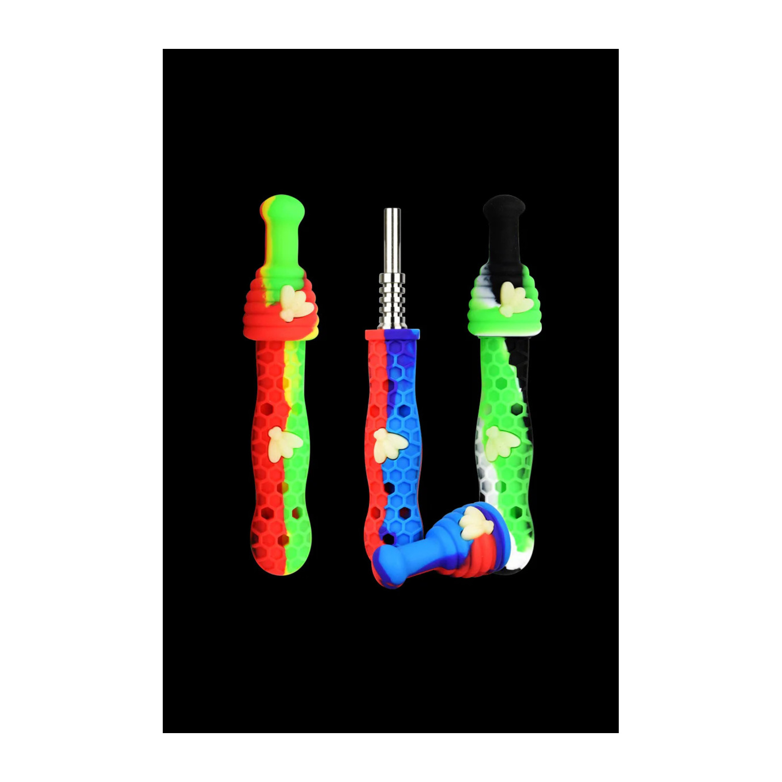 Silicone UV Honeybee Vapor Straw with Cap