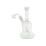 Clear Dab Rig With Bitsy Bell Shape And Removable Downstem
