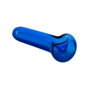 Simple Glass Spoon Pipe Blue