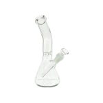 Clear Beaker Glass Bong With Bent Neck 10 Inch