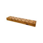 16 Hole Wood Display Stand Holder For 14mm Bong Bowl Pieces Or Quartz Bangers - Charred White Oak