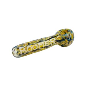 Glass Hand Pipe With Boomer On Side