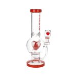 Cupids Heart Bubble Base Bong 12"