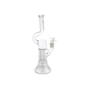 difflite - Clear Crown To Pillar Perc Glass Bong