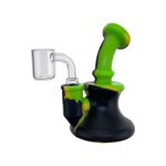 Mini Silicone Rubber Dab Rig Black, Yellow, Green