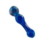 Glass Hand Pipe With Double Blown Bowls