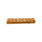 16 Hole Wood Display Stand Holder For 14mm Bong Bowl Pieces Or Quartz Bangers - Charred White Oak