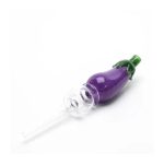 Empire Glassworks Eggplant Honey Straw - 5.5in